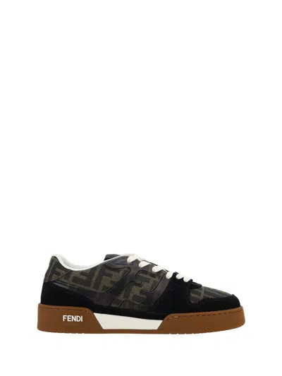 Shop Fendi Sneakers In Nero/tab/bianco