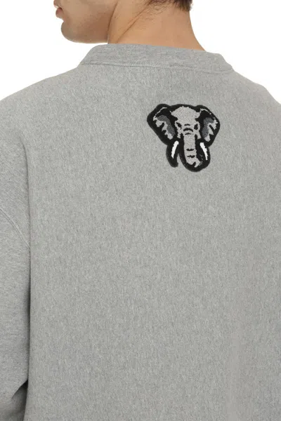 Shop Kenzo Cotton Crew-neck Sweatshirt In Grey