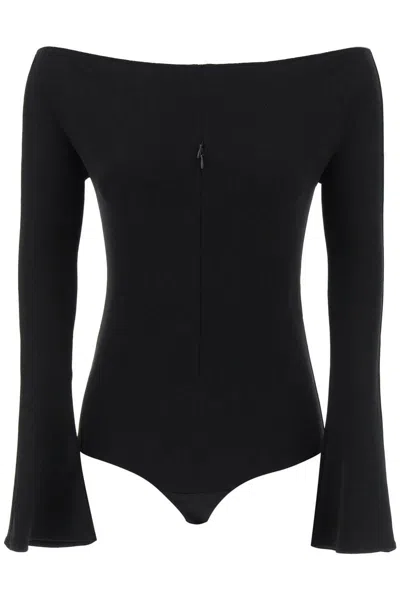 Shop Courrèges Courreges "invisible Front Zip Bodycon Dress" In Black