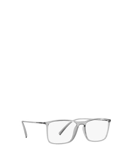 Shop Giorgio Armani Eyeglasses In Transparent Grey