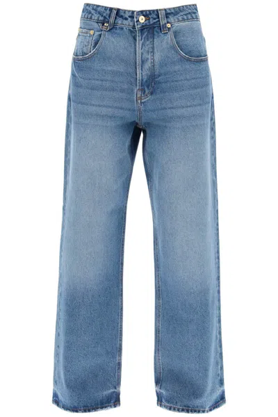 Shop Jacquemus Wide-leg Jeans In Blue