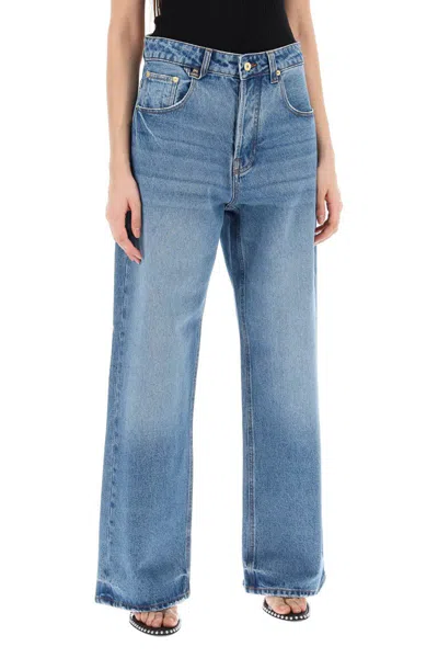 Shop Jacquemus Wide-leg Jeans In Blue
