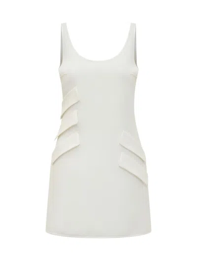 Versace Scoop-neck Minidress In White