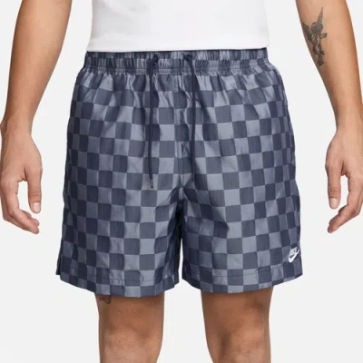 Shop Nike Mens  Club Flow Shorts In Midnight/white