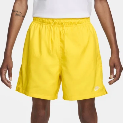 Shop Nike Mens  Club Flow Shorts In White/lightning