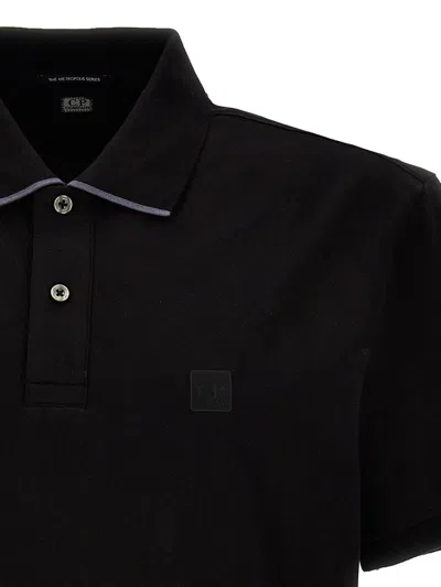 Shop C.p. Company 'the Metropolis Series' Polo Shirt In Black