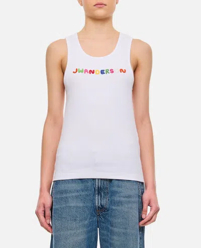 Shop Jw Anderson X Clay Logo Embroidery Vest In White
