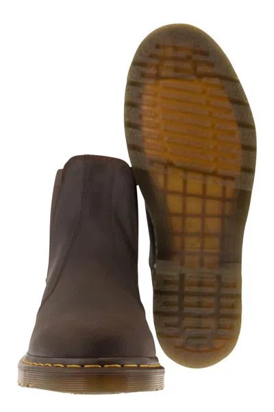 Shop Dr. Martens' Dr Martens Boots In Darkbrowncrazyhorse