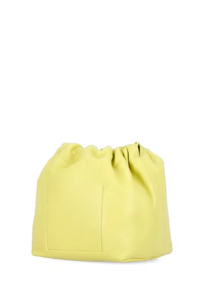 Shop Jil Sander Yellow Leather Bag