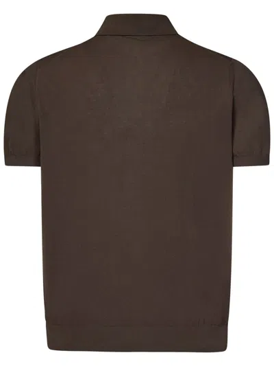 Shop Malo Polo Shirt In Brown