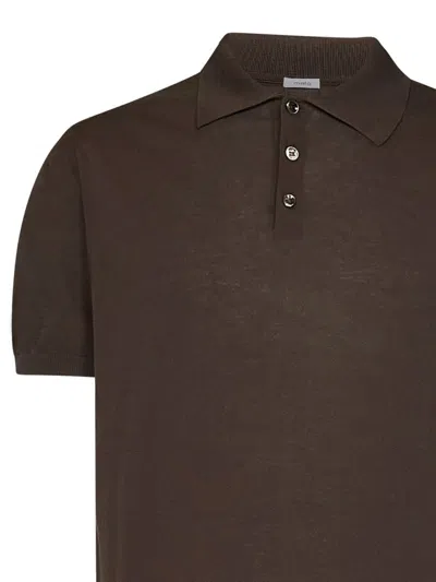 Shop Malo Polo Shirt In Brown