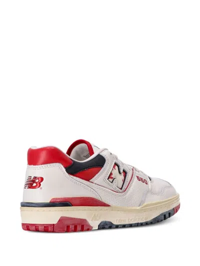 Shop New Balance Sneakers In Off White / Red