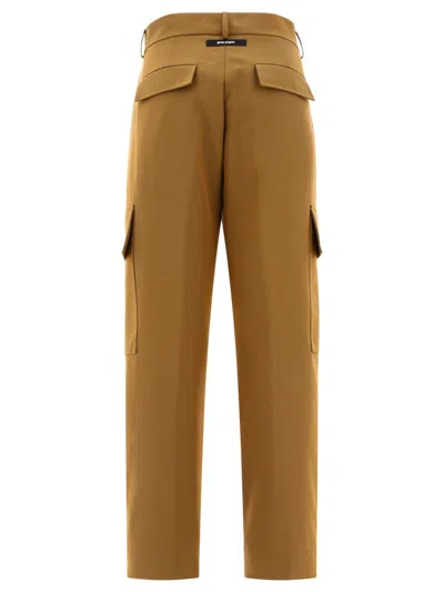 Shop Palm Angels Cargo Trousers In Brown