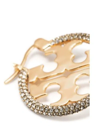 Shop Tory Burch Logo Earrings In Gold