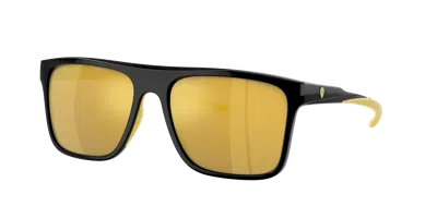 Shop Scuderia Ferrari Man Sunglasses Fz6006 In Mirror Gold
