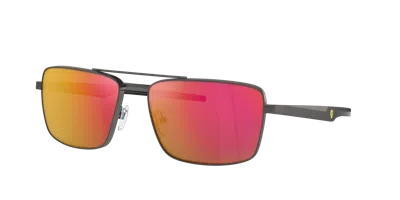 Shop Scuderia Ferrari Man Sunglasses Fz5001 In Mirror Red
