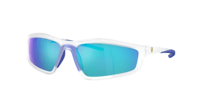 Shop Scuderia Ferrari Man Sunglasses Fz6007u In Mirror Blue
