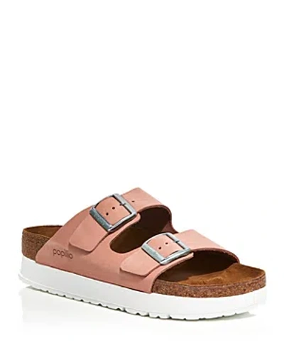 Shop Birkenstock Women's Arizona Slip On Buckled Footbed Sandals In Pink