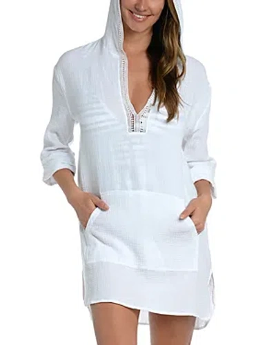 Shop La Blanca Hooded Cover Up Tunic In White