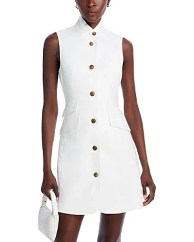 Shop Rag & Bone Slade Button Front Vest Dress In White