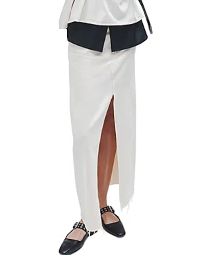 Shop Rag & Bone Avery Cotton Center Slit Maxi Skirt In Ecru