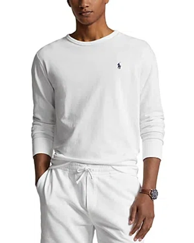 Shop Polo Ralph Lauren Cotton Spa Terry Sweatshirt In White