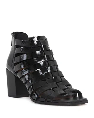 Shop Donald Pliner Women's Woven Zip High Heel Sandals In Black