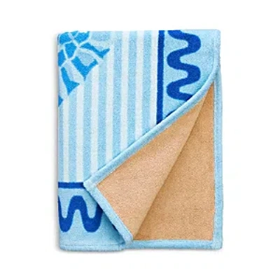 Shop Matouk Seahorse Beach Towel In Bermuda Blue