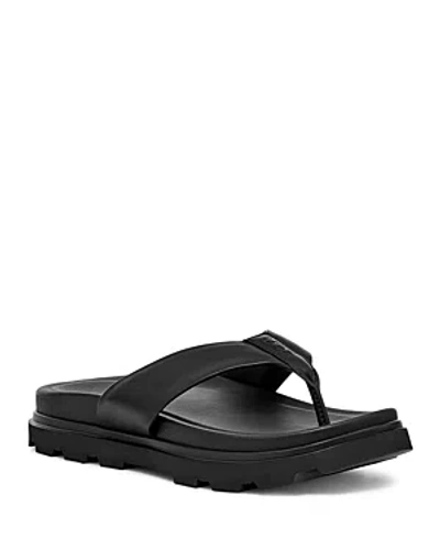 Shop Ugg Men's Capitola Flip California Sandals In Black