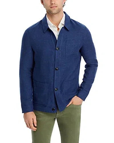 Shop Peter Millar Crown Crafted Solstice Tailored Chore Coat In Blue Pearl
