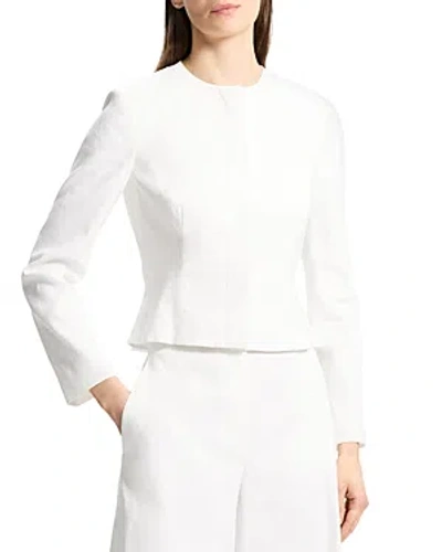 Shop Theory Cropped Peplum Jacket In White