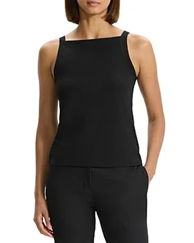 Shop Theory Square Neck Tank Top In Black