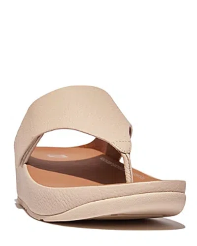 Shop Fitflop Women's Shuv Thong Toe Platform Slide Sandals In Stone Beige