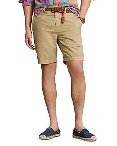 Shop Polo Ralph Lauren 8.5-inch Classic Fit Shorts In Beige