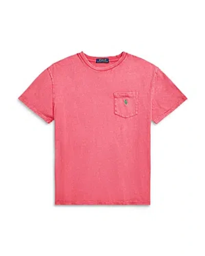 Shop Polo Ralph Lauren Classic Fit Cotton Linen Pocket Tee In Red