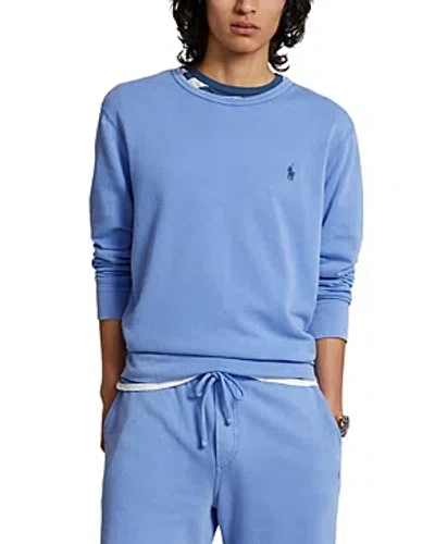 Shop Polo Ralph Lauren Cotton Spa Terry Sweatshirt In Hrb Is Blu