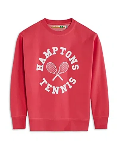 Shop Vintage Havana Girls' Hamptons Tennis Sweatshirt - Big Kid In Washed Red