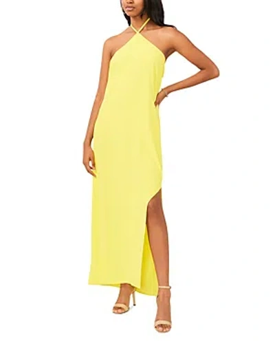 Shop Vince Camuto Sleeveless Halter Maxi Dress In Lime Breeze
