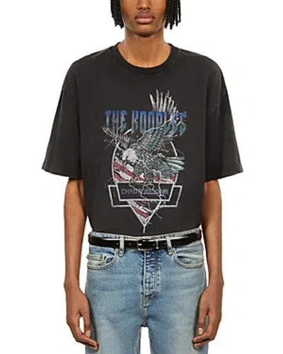 Shop The Kooples Cotton Graphic Tee In Black
