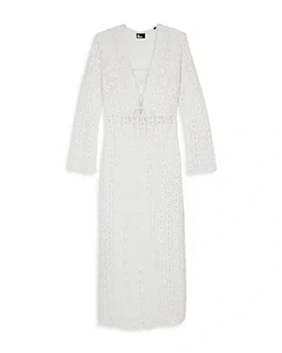 Shop The Kooples Guipure Maxi Dress In White