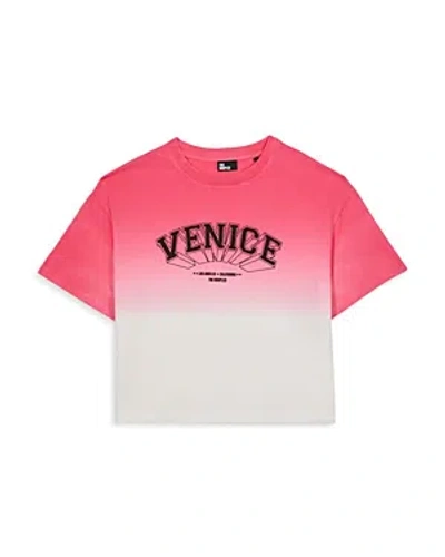 Shop The Kooples Cotton Ombre Cropped Tee In Pink