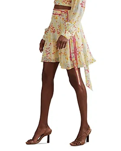 Shop Reiss Lyla Buttercup Print Mini Skirt In Pink/yellow