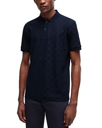 Shop Hugo Boss Parlay Short Sleeve Polo Shirt In Dark Blue