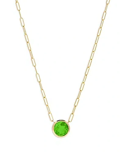 Shop Bloomingdale's Peridot Pendant Necklace In 14k Yellow Gold, 16 - 100% Exclusive In Peridot/gold