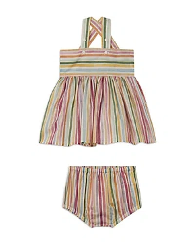 Shop Stella Mccartney Girls' Striped Cotton Dress Set - Baby In Multi