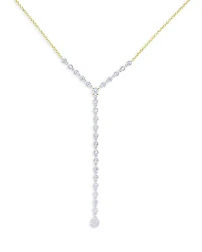 Shop Meira T 14k White & Yellow Gold Diamond Lariat Necklace, 18 In White/gold