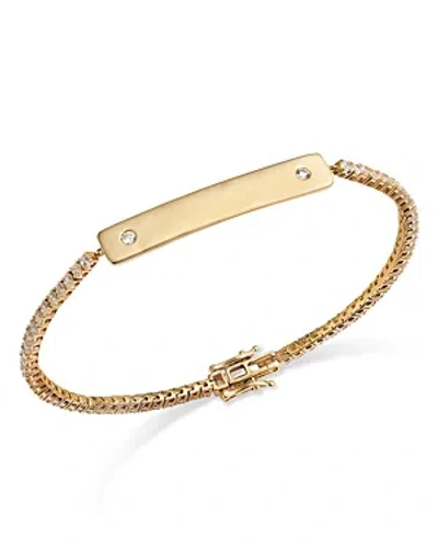 Shop Bloomingdale's Diamond Love Bar Bracelet In 14k Yellow Gold, 2.0 Ct. T.w.