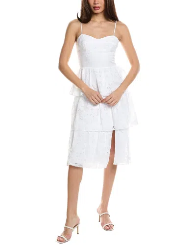 Shop Amanda Uprichard Rosalia Midi Dress In White