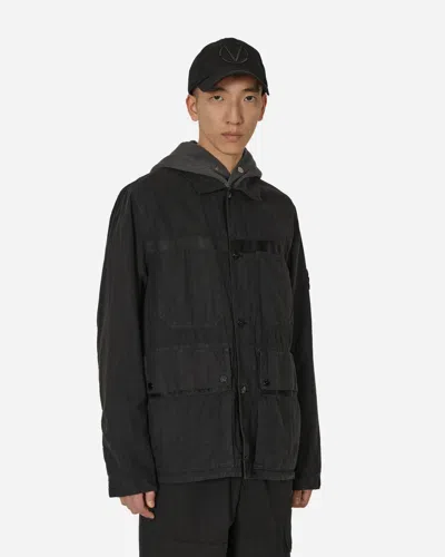 Shop Stone Island Lino Nylon Tela-tc Field Jacket In Black