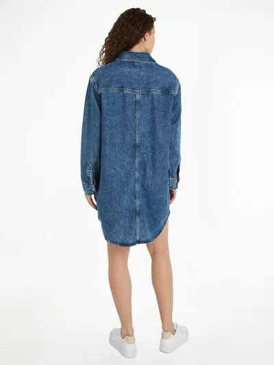 Shop Tommy Hilfiger Long Denim Shirt Dress In Lea